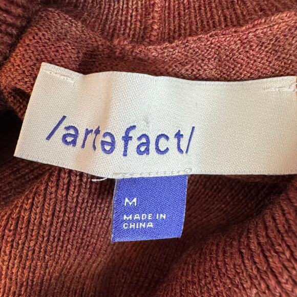Artefact Turtleneck Sweater Knit Long Sleeve Pullover Rust NWT Men’s Medium - Picture 7 of 8